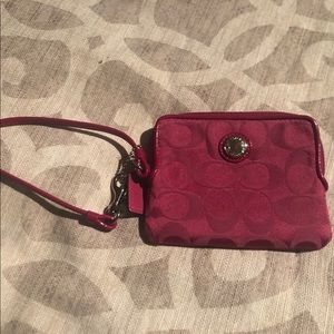 LAST CHANCE! - Pink Coach wristlet